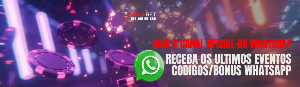 Siga o canal oficial do WhatsApp MMABET para bônus